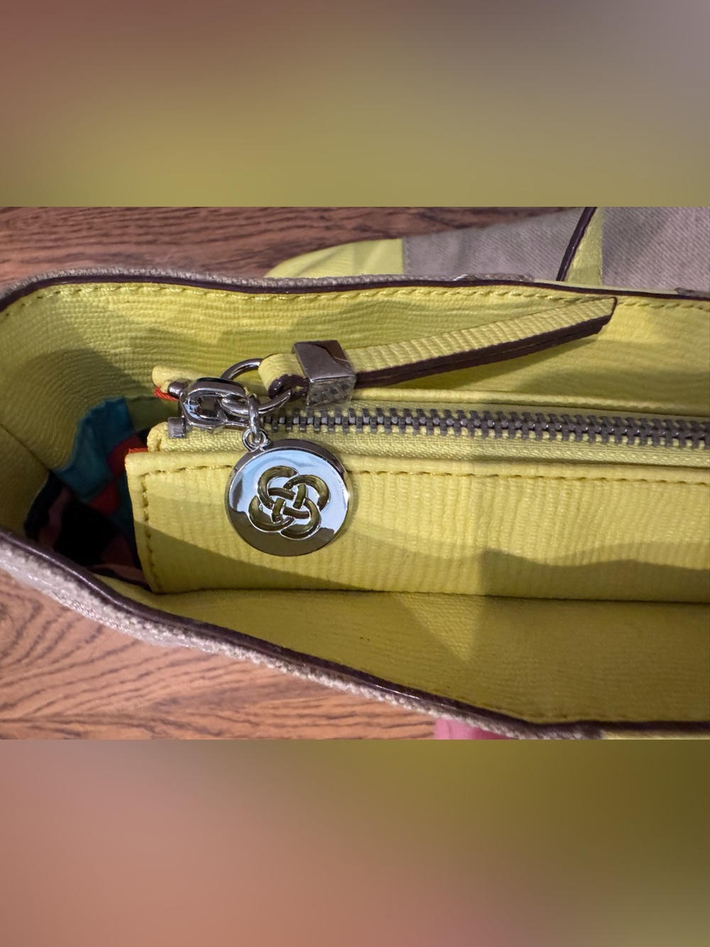 Canvas Tote Bag with Neon Yellow Trim - Picture 16 of 16